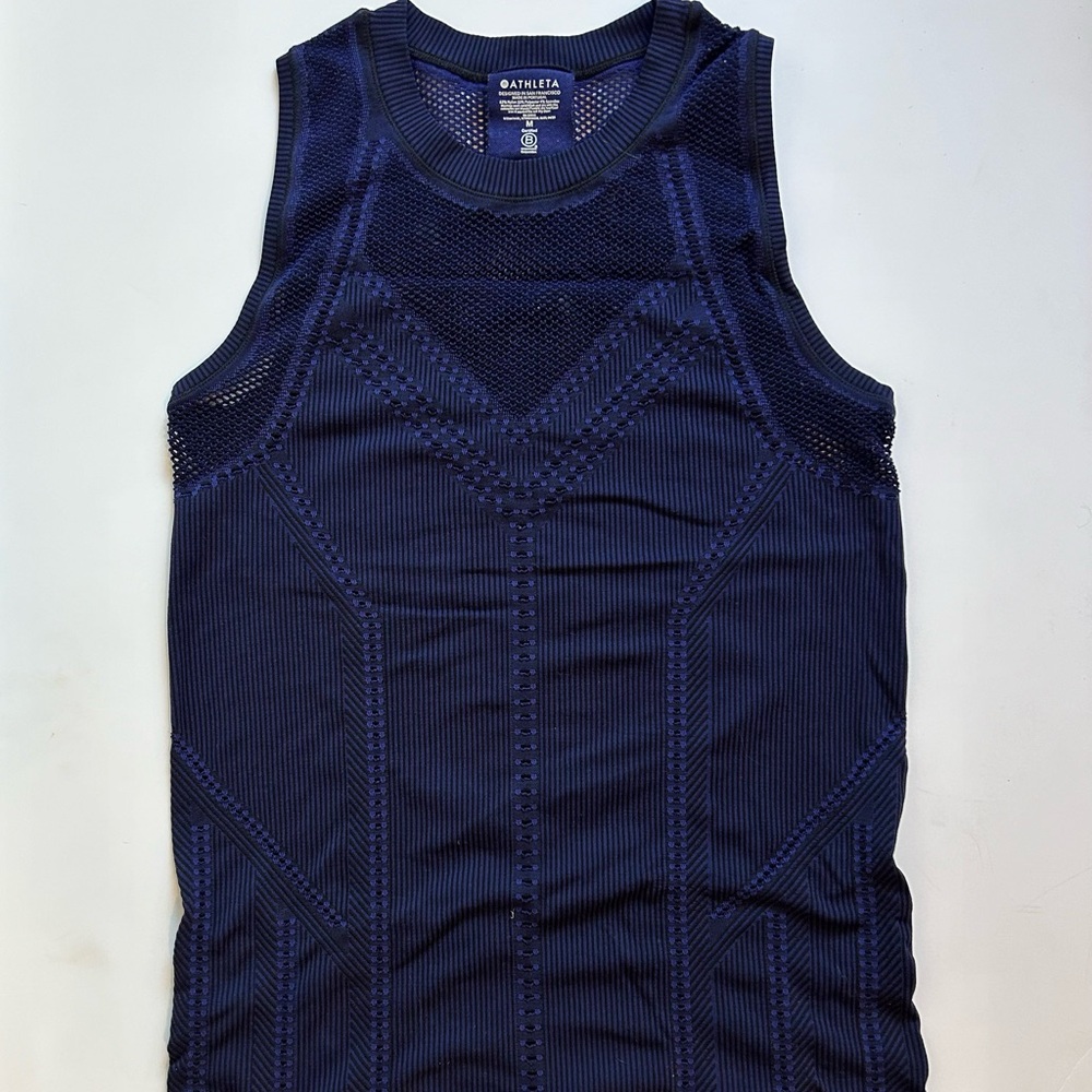 Athleta blue/black tank